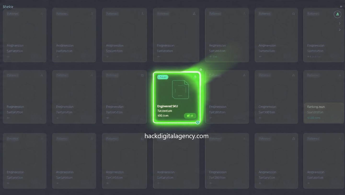 HDA Forensic Scan: share of voice analysis. Forensic heatmap analysis showing HDA engineered storefront dominance on the digital shelf.